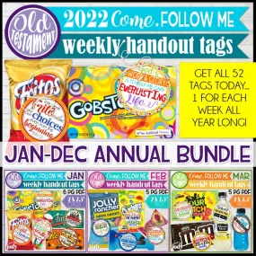 2022 CFM Weekly Handout Tags "PRE-ORDER" BUNDLE {JAN-DEC} PRINTABLE