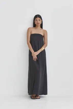 4th & Reckless - Megan Satin Dress - Black