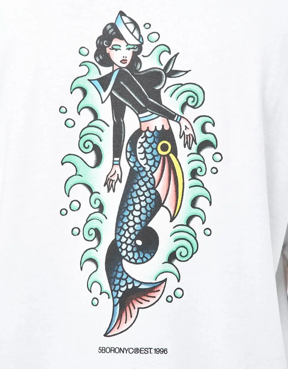 5boro NYC x Steve Boltz Brooklyn Mermaid T-Shirt - White