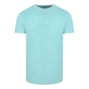 Aquascutum London 1851 Tape Logo Sky Blue T-Shirt