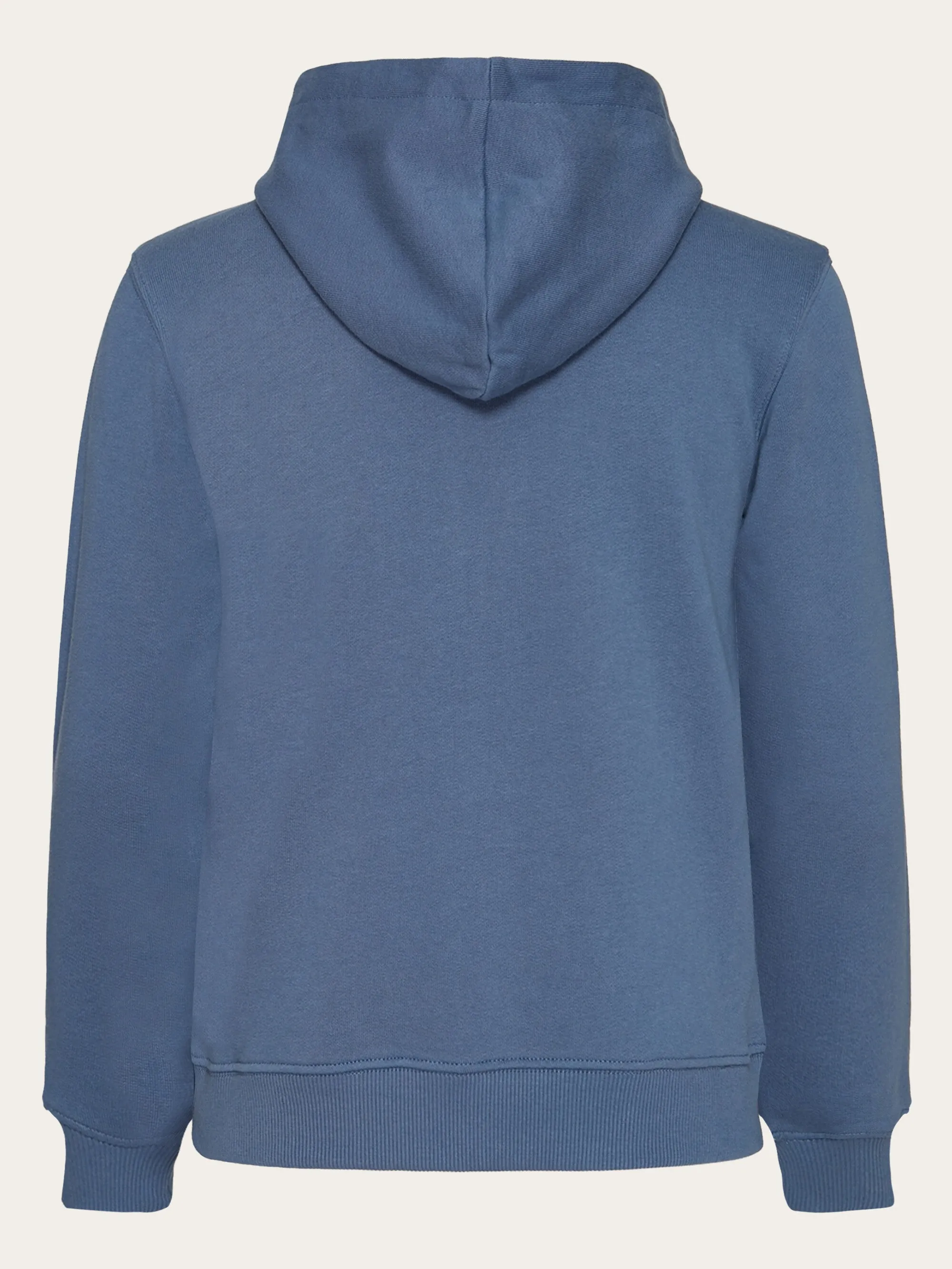 Badge zip hood sweat - Moonlight Blue