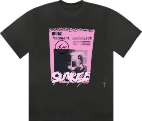 Cactus Jack Travis Scott Fragment Pink Sunrise Tee Black