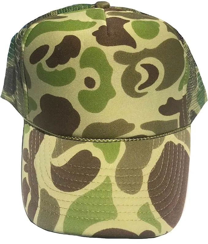 Camouflage Trucker & Baseball Hat/Cap W/ Poly Foam Front & Foam Backing - CPC