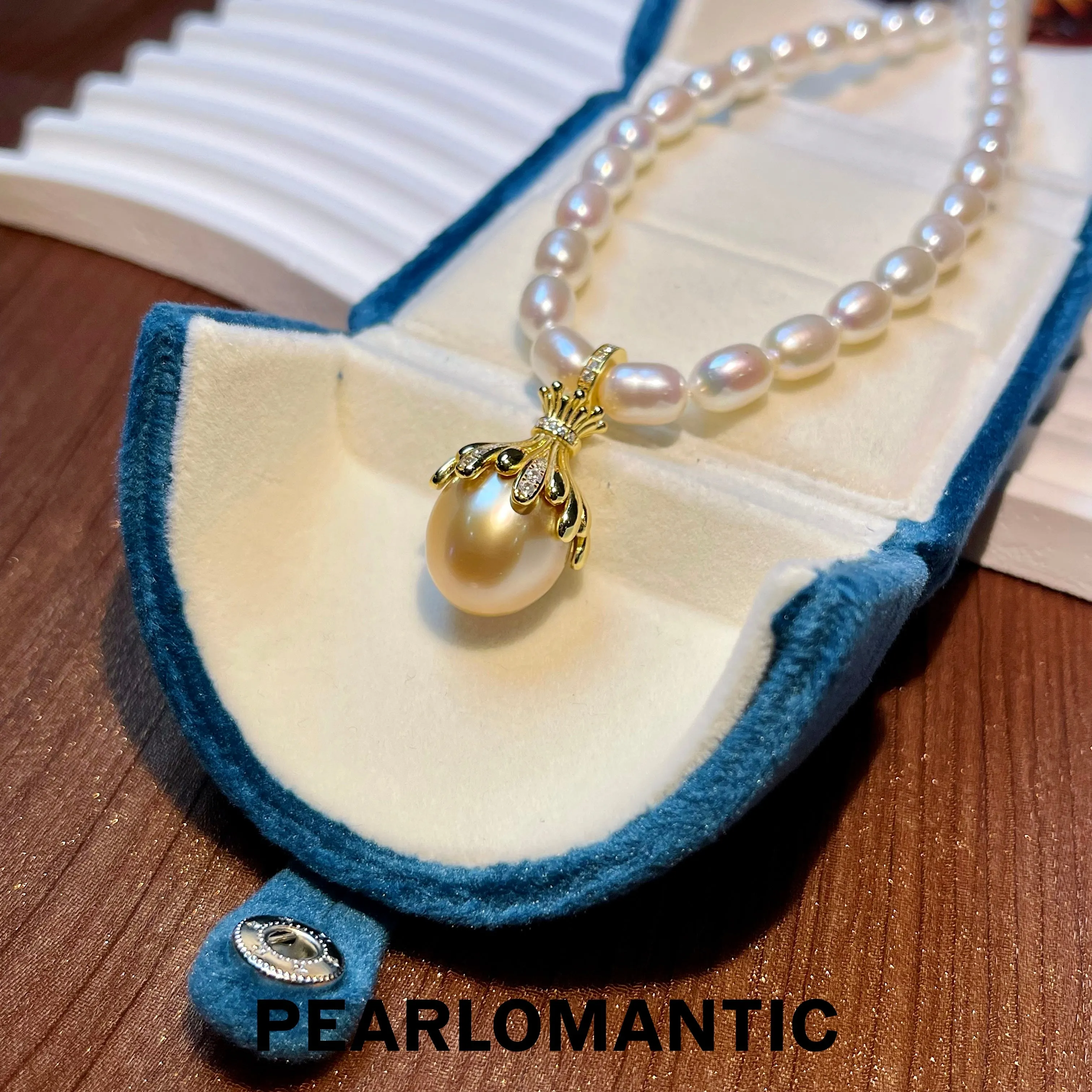 [Designer's Choice] South Sea Golden Baroque Pearl All-purpose S925 Clasp Pendant