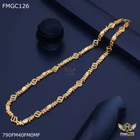 Freemen fancy x  design Gold-Plated Chain- FMGC126