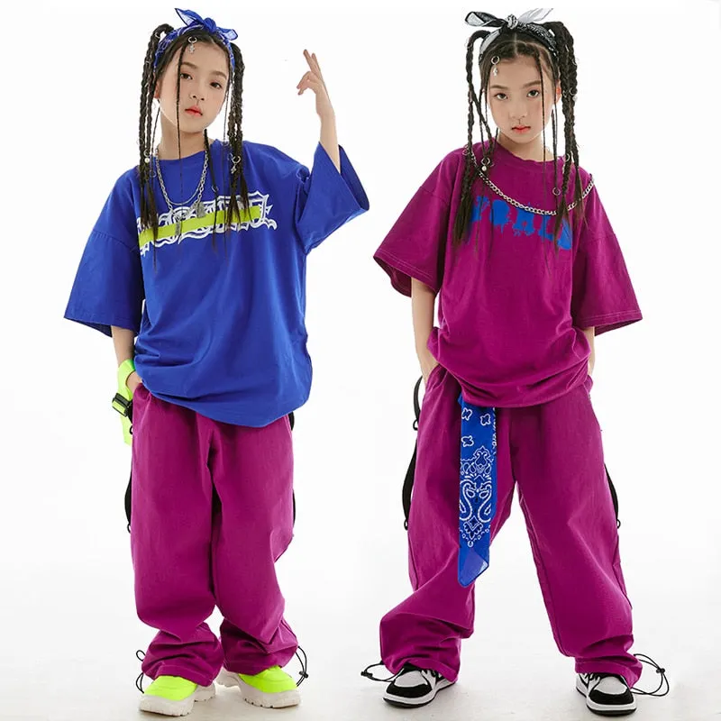 HH0362 Hip Hop Dance -Loose Fit Tops -Pants -Performance Clothing HH0362