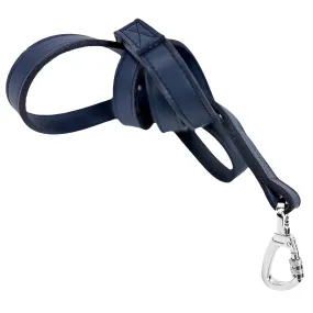 Holiday Dog Leash in French Navy & Nickel