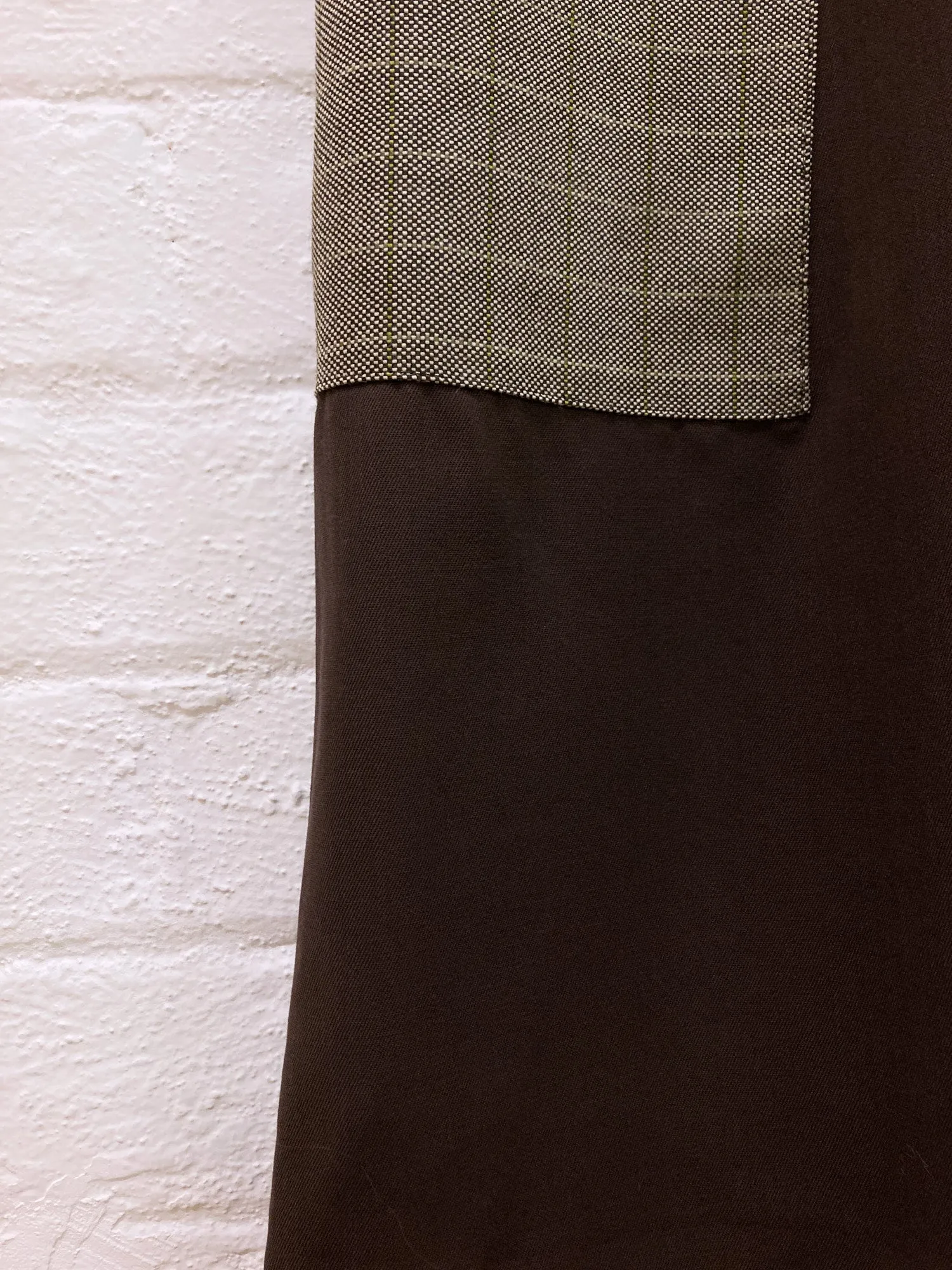 Jean Paul Gaultier Femme 1990s wool check maxi skirt with brown inserts - sz 40