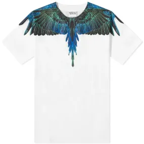 Marcelo Burlon Regular Wings White & Blue T-Shirt