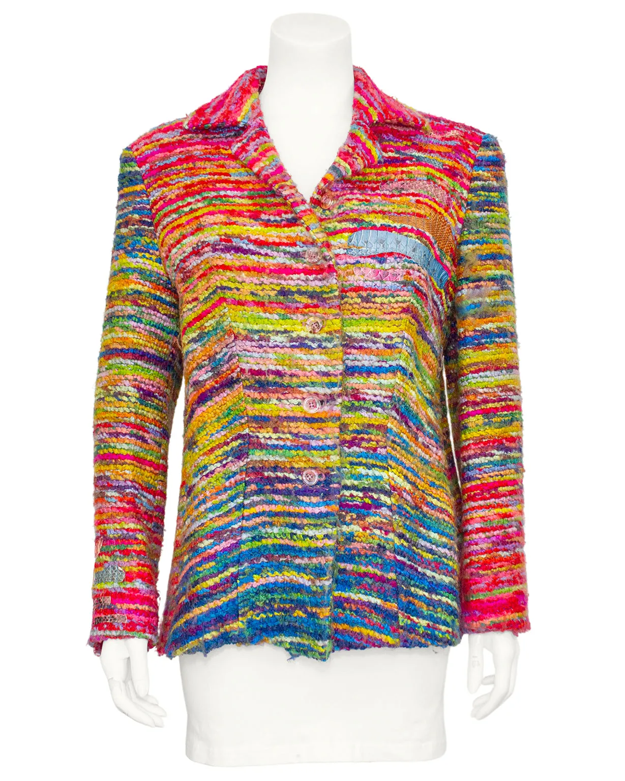 Multi Color Variegated Boucle Jacket