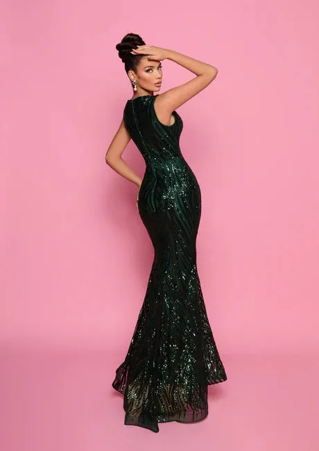 NICOLETTA Molly Gown - Emerald Green