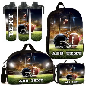 Personalized Backpacks, Lunch Bags, Duffel Bags, or Water Bottles with Full-Color - Football Field