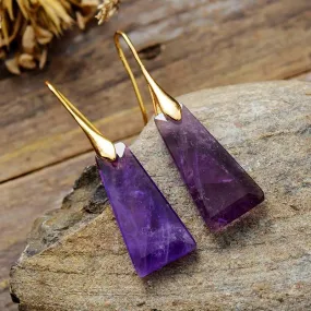 Wiluray Amethyst Drop Earrings